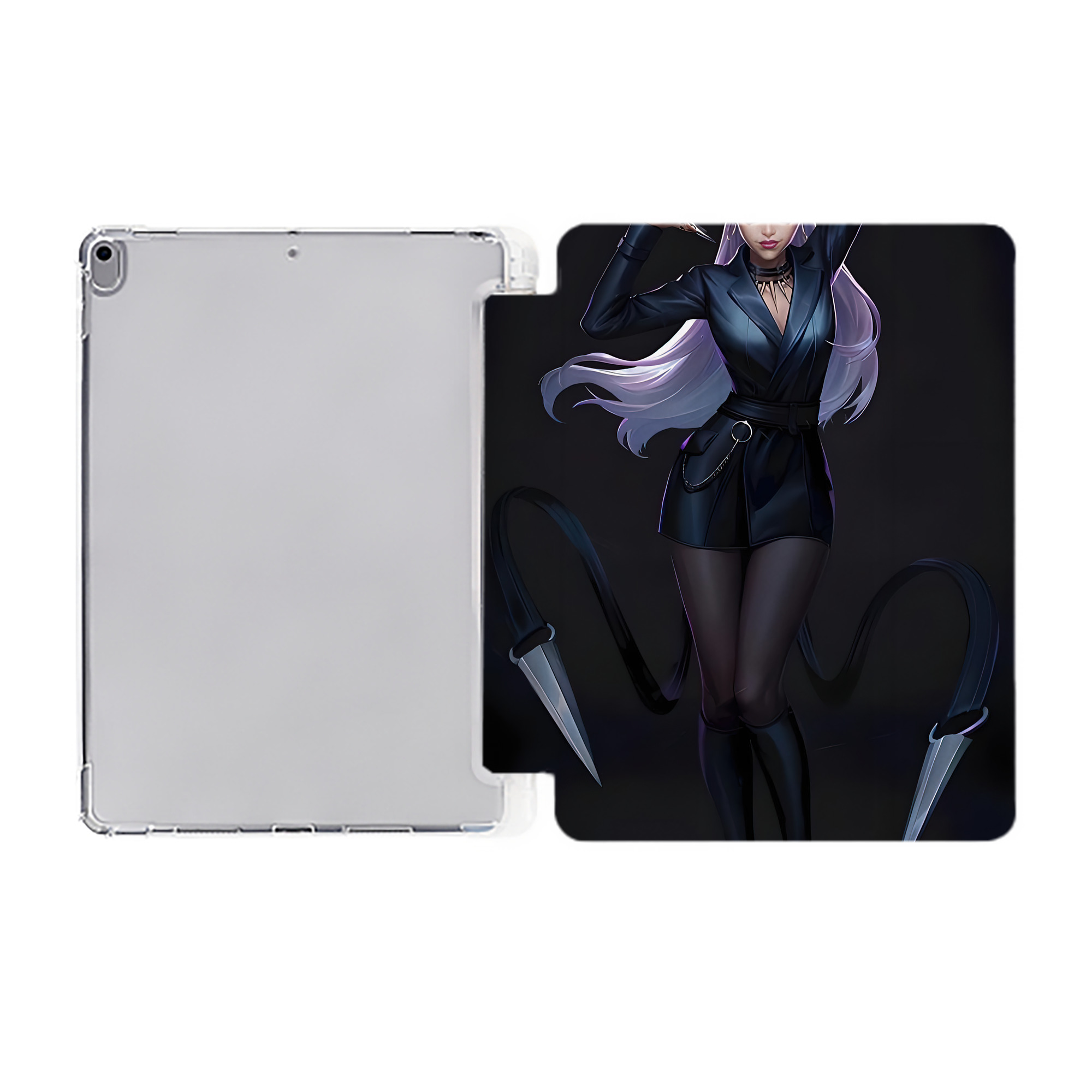 （画像用） リーグ・オブ・レジェンド League of Legends LOL IPad ケース ペン収納付き 三つ折りスタンド PUレザー×シリコン 対応機種9.5/10.5/10.9インチ